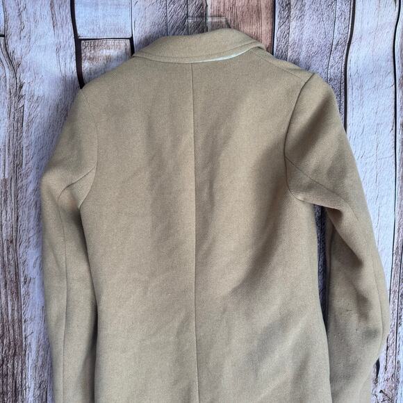 Abercrombie & Fitch Dad Coat Jacket Camel Tan Workwear Classic Long Small Tall - Picture 5 of 8